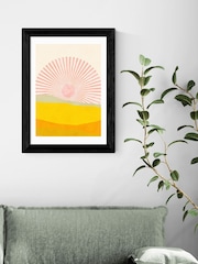 East End Prints Black Rising Sun Framed Art Print - Image 1 of 3
