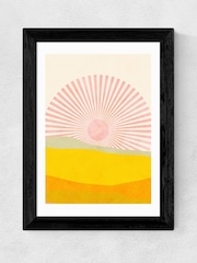 East End Prints Black Rising Sun Framed Art Print - Image 2 of 3
