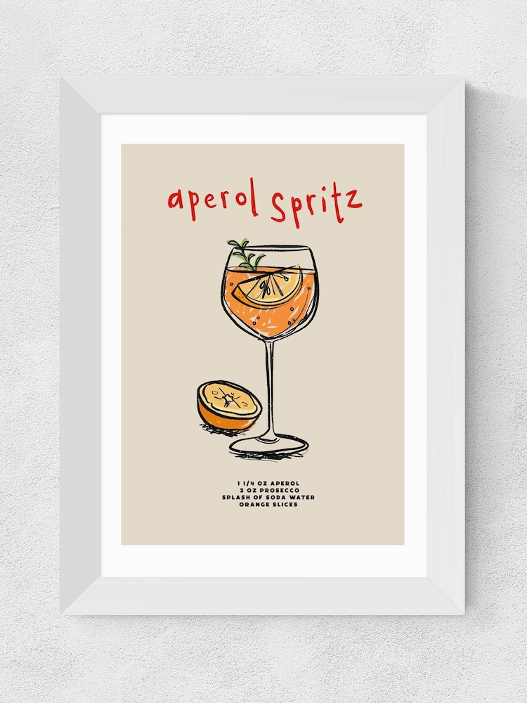 East End Prints White Aperol Spritz Ingredients Framed Art Print - Image 2 of 3