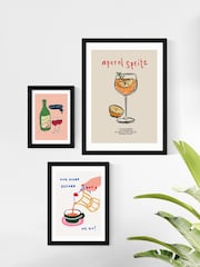 East End Prints Black Aperol Spritz Ingredients Framed Art Print - Image 3 of 3