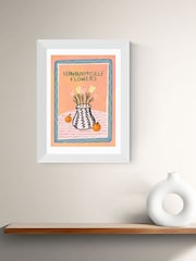 East End Prints White I Can Buy Myself Flowers Framed Art Print - Image 1 of 3