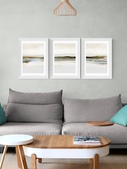 East End Prints White Orkney Triptych Framed Art Print - Image 1 of 2