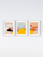 East End Prints White Orkney Triptych Framed Art Print - Image 2 of 2