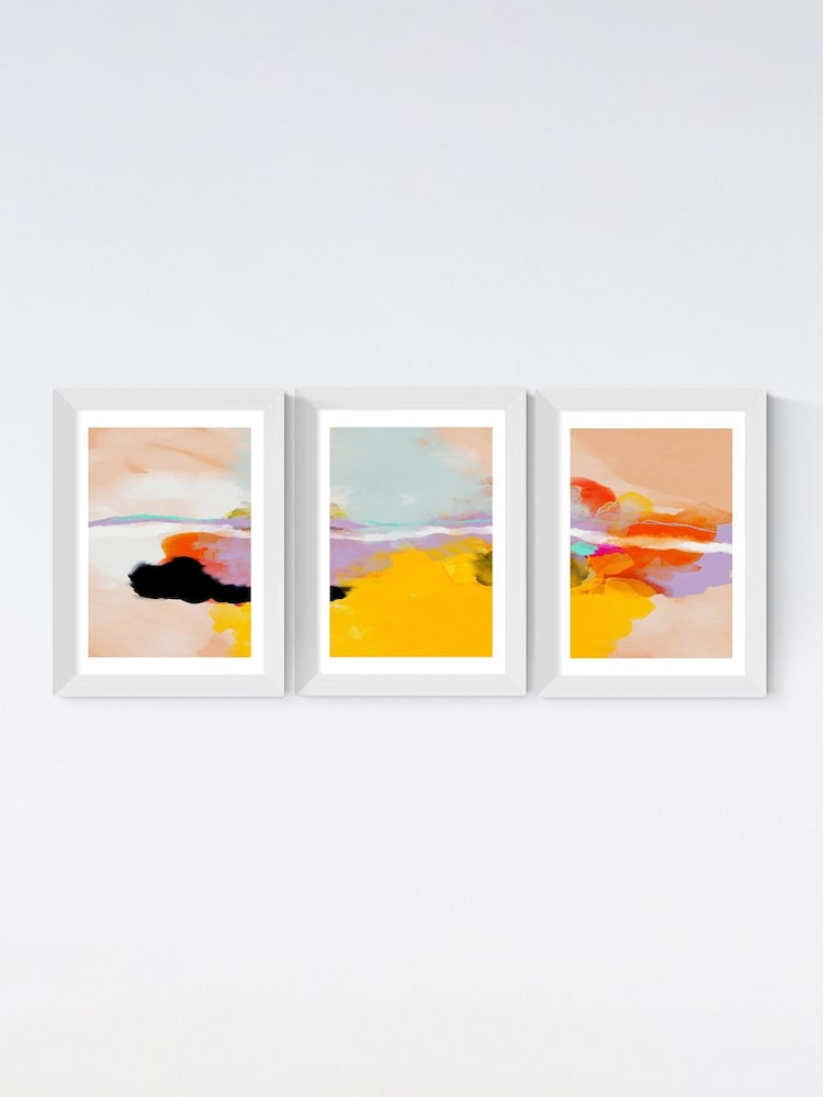 East End Prints White Orkney Triptych Framed Art Print - Image 2 of 2