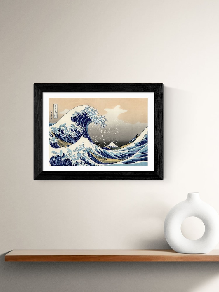 East End Prints Black The Great Wave Off Kanagawa Framed Art Print - Image 1 of 3