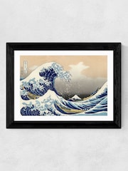 East End Prints Black The Great Wave Off Kanagawa Framed Art Print - Image 2 of 3
