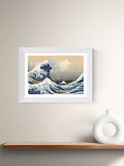 East End Prints White The Great Wave Off Kanagawa Framed Art Print - Image 1 of 3