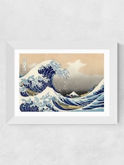 East End Prints White The Great Wave Off Kanagawa Framed Art Print - Image 2 of 3