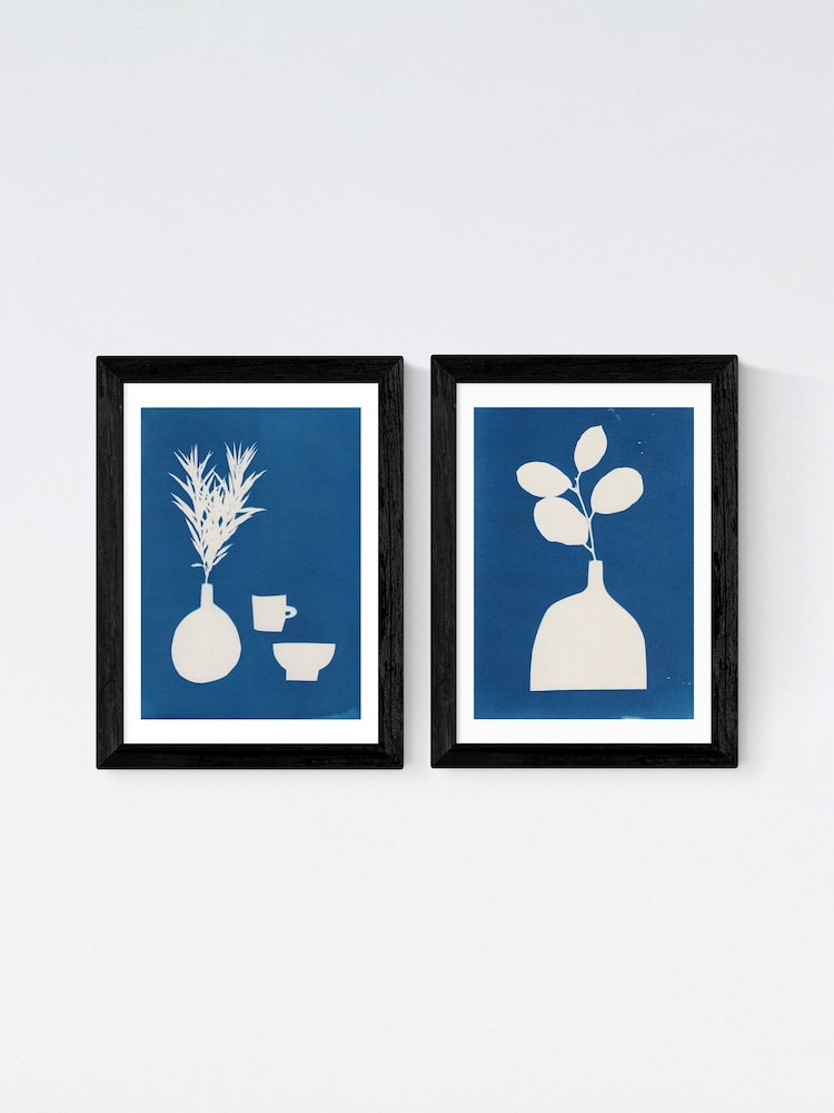 East End Prints Black Cyanotype Still Life Framed Art Print - Image 2 of 2 East End Prints Black Cyanotype Still Life Framed Art Print - Image 2 of 2