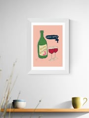 East End Prints White Wine Framed Art Print - Image 1 of 3