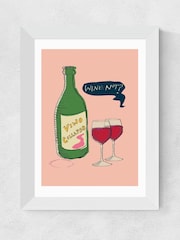 East End Prints White Wine Framed Art Print - Image 2 of 3