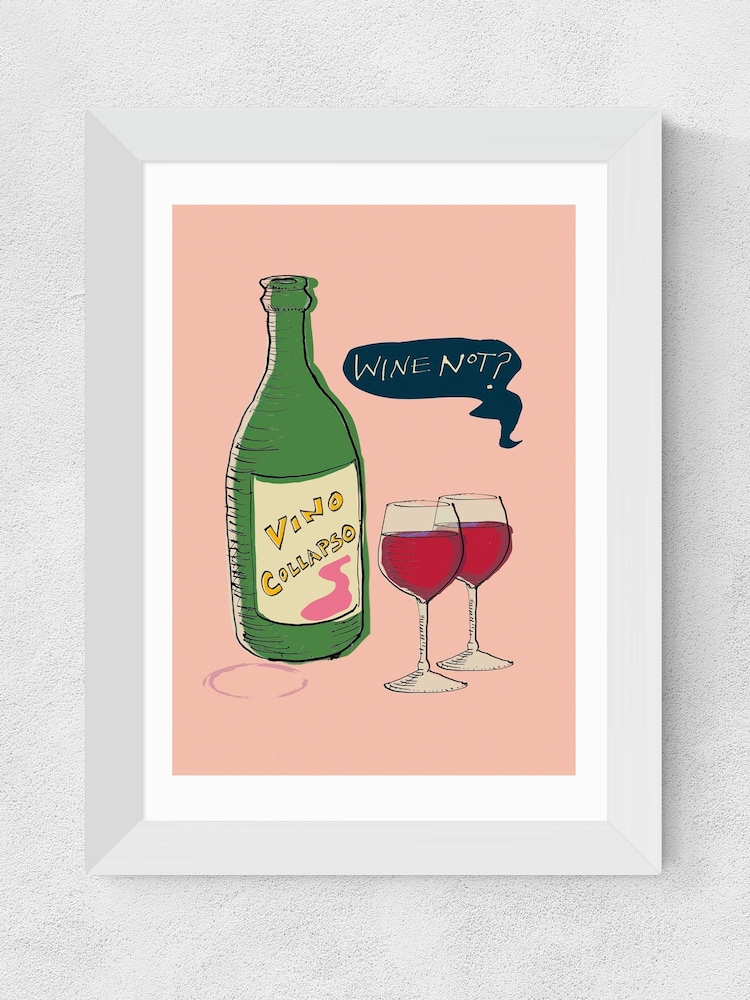 East End Prints White Wine Framed Art Print - Image 2 of 3