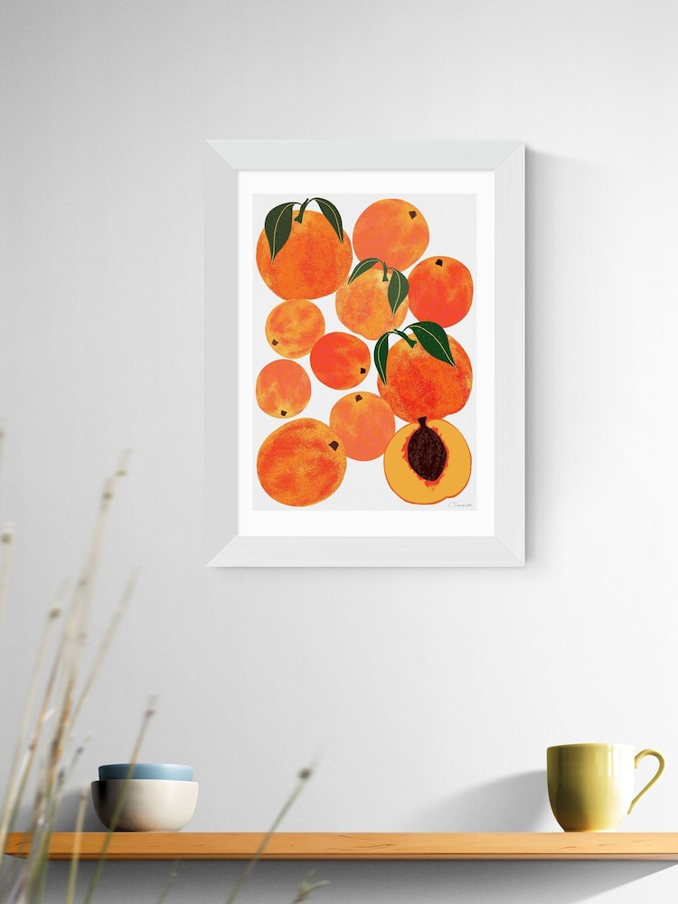 East End Prints White Peaches Framed Art Print - Image 1 of 3