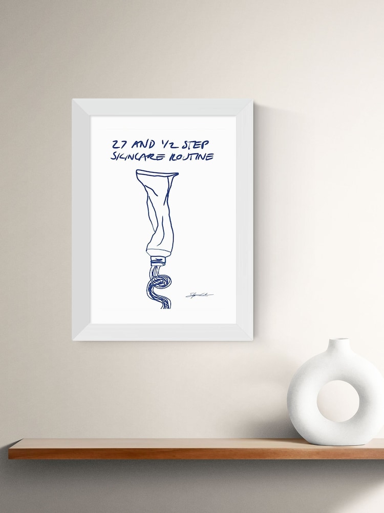 East End Prints White Skincare Framed Art Print - Image 1 of 3