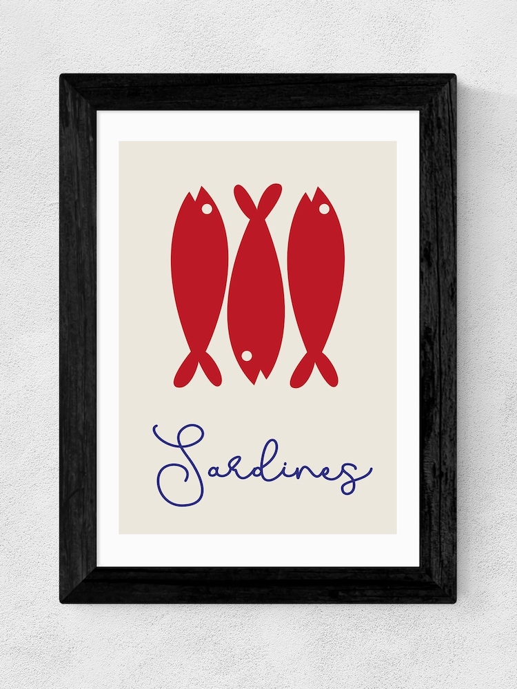 East End Prints Black Sardines Framed Art Print - Image 2 of 5