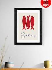 East End Prints Black Sardines Framed Art Print - Image 4 of 5