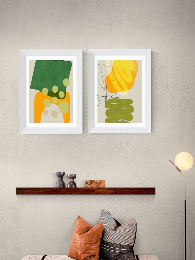 East End Prints White Painted Lines Framed Art Print - Image 1 of 2