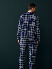Society 8 Blue Mens Flannel 100% Cotton Pyjamas - Image 2 of 4