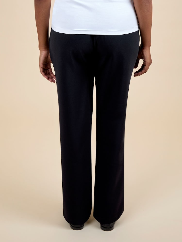 JoJo Maman Bébé Black Maternity Straight Leg Trousers - Image 2 of 5 JoJo Maman Bébé Black Maternity Straight Leg Trousers - Image 2 of 5