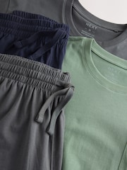 Sage Green/Slate Grey Jersey Short Pyjamas Set 2 Pack - Image 8 of 8