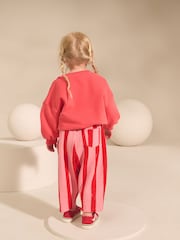 Pink and Red Stripe Barrel Leg Trousers (3mths-7yrs) - Image 3 of 8
