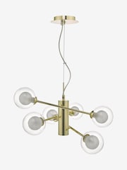 Dar Lighting Polished Gold Kumara 6 Light Pendant - Image 3 of 4