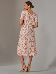 Jolie Moi Pink Printed Wrap Midmaxi Dress - Image 2 of 6