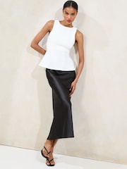 Lipsy White Peplum Top - Image 2 of 4