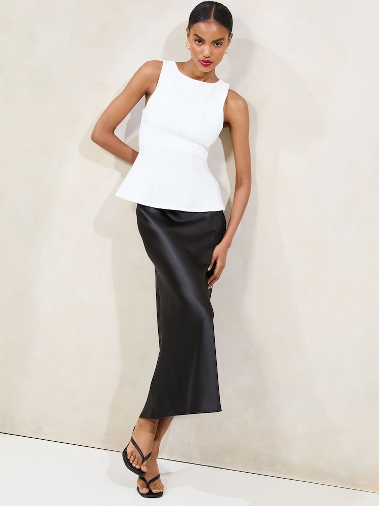 Lipsy White Peplum Top - Image 2 of 4