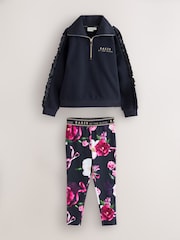 Baker by Ted Baker 2 Piece Funnel Neck Satin Detail Sweater & Leggings Set - صورة 1 من 6