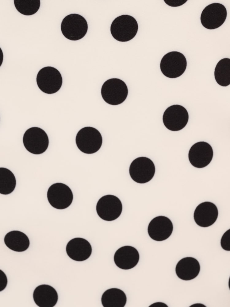 Adrianna Papell Polkadot Drape Sheath White Dress - Image 5 of 5
