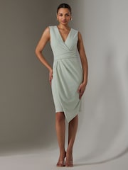 Зеленый - Jolie Moi Без рукава Wrap Front средних размеров платья - Image 1 of 6