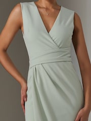 Зеленый - Jolie Moi Без рукава Wrap Front средних размеров платья - Image 3 of 6