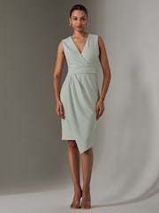 Зеленый - Jolie Moi Без рукава Wrap Front средних размеров платья - Image 4 of 6