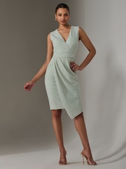 Зеленый - Jolie Moi Без рукава Wrap Front средних размеров платья - Image 6 of 6
