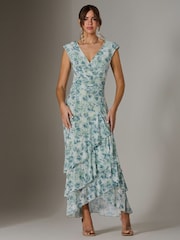 Jolie Moi Green Sleeveless Ruffle Midi Dress - Image 5 of 6