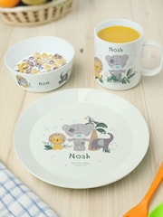 Personalised Tatty Teddy Animal Plastic Breakfast Set by PMC - Image 1 of 3