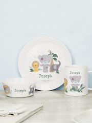 Personalised Tatty Teddy Animal Plastic Breakfast Set by PMC - Image 2 of 3