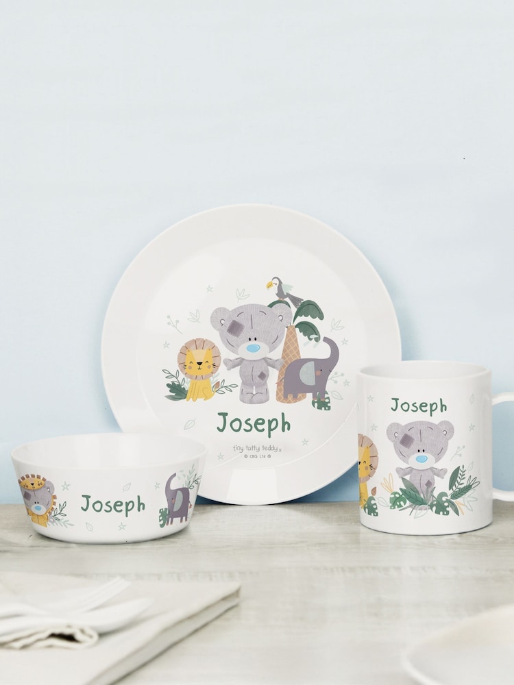Personalised Tatty Teddy Animal Plastic Breakfast Set by PMC - Image 2 of 3