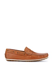 Jones Bootmaker Blue Parks Casual Leather Moccasins Shoes - Image 2 of 6