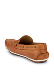 Jones Bootmaker Blue Parks Casual Leather Moccasins Shoes - Image 4 of 6
