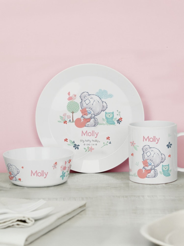 Personalised Tatty Teddy Animal Plastic Breakfast Set by PMC - Image 2 of 3