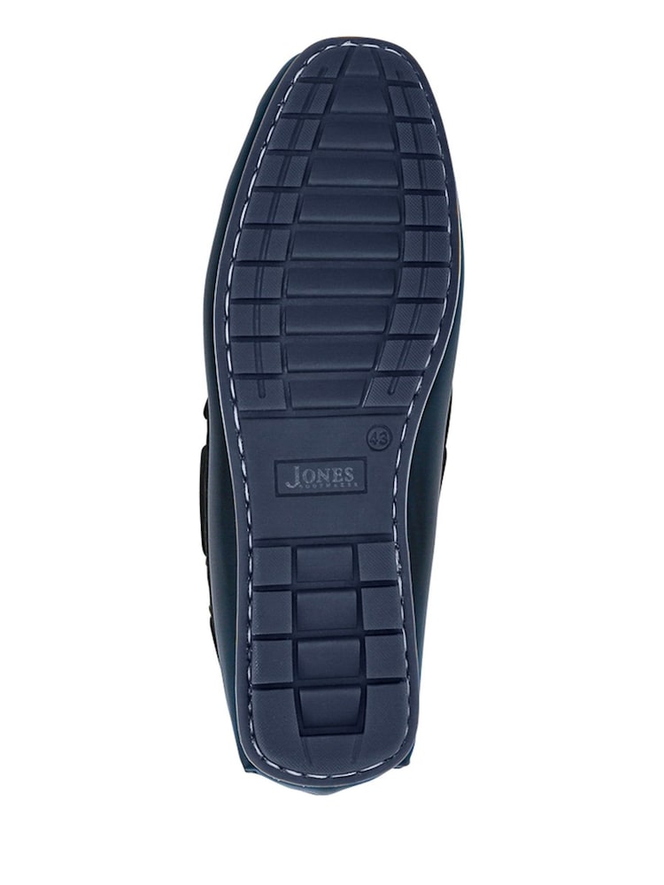 Jones Bootmaker Blue Parks Casual Leather Moccasins Shoes - Image 6 of 6