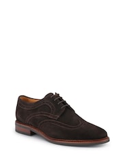 Коричневый хромированный - Jones Bootmaker Longwood Suede Derby Brogues - Image 2 of 5