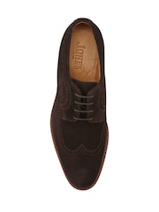 Коричневый хромированный - Jones Bootmaker Longwood Suede Derby Brogues - Image 4 of 5