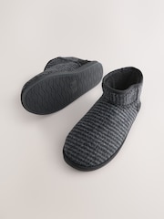 Grey Dogtooth Boot Slippers - Image 3 of 5