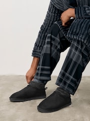 Black Knitted Cuff Boot Slippers - Image 1 of 7