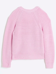 River Island Pink Girls 3D Fruit Cardigan - Image 2 of 4