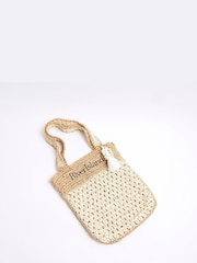 River Island Brown Girls Raffia Shopper Bag - Image 1 of 5