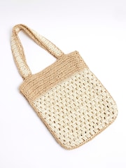 River Island Brown Girls Raffia Shopper Bag - Image 3 of 5